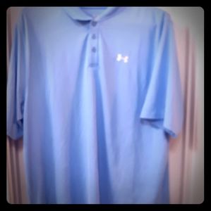 Under Armour,  Mens XXL light blue golf shirt